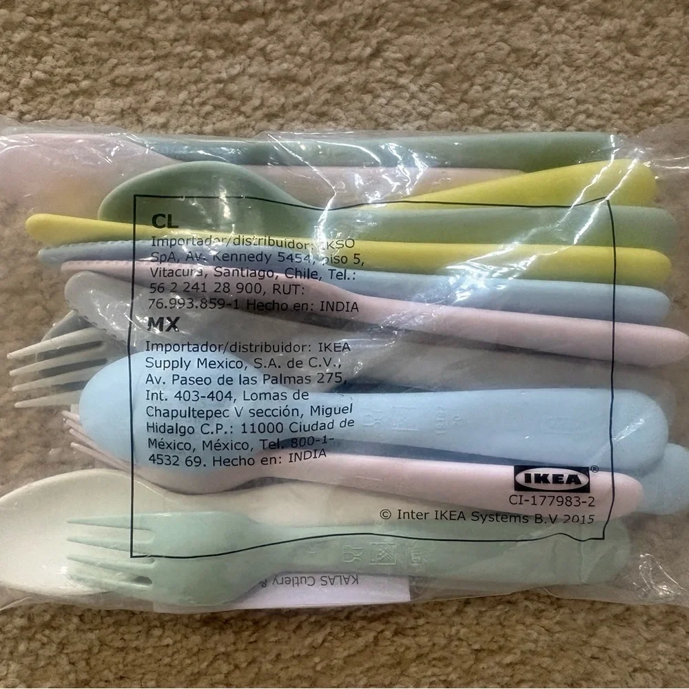 IKEA Pastel Mix Kids Party Plate, Bowl & Cup Set - Mint, Pink, Yellow, Blue NWT